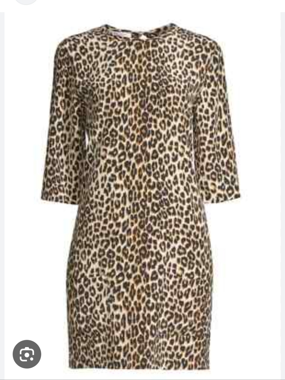 Equipment Femme Aubrey Silk Leopard Print Shift Dress Size L NWT Mini Pockets - Picture 5 of 13